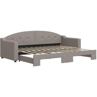 vidaXL Sof&aacute; Cama Nido Tela Gris Taupe 80x200 Cm Vidaxl