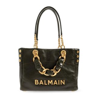 Balmain Shoulder Bags, female, Green, Size: ONE SIZE Handbag 1945 Soft Small