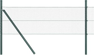 vidaXL Fijaci&oacute;n De Suelo Hexagonal Para Valla 100 X 0,5 M Gris Malla Vidaxl