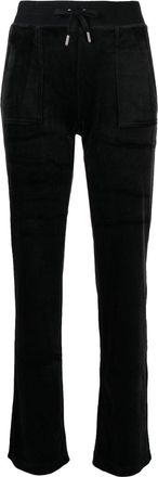Juicy Couture Del Ray patch-pocket velour sweatpants - women - Elastane/Polyester - M - Black