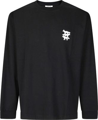 Maison Kitsuné Oversized Long-Sleeved Black T-Shirt
