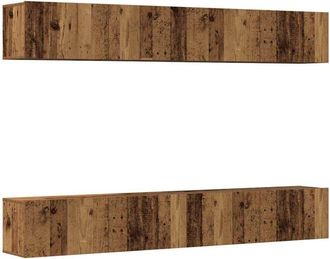 vidaXL Vidaxl - Wall Mounted tv Cabinets 4 pcs Old Wood 100x30x30 cm