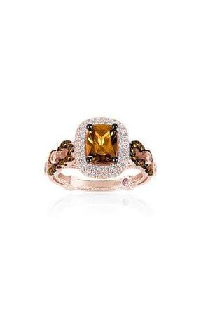 Suzy Levian CZ Engagement Ring in Light Brown at Nordstrom Rack, Size 9