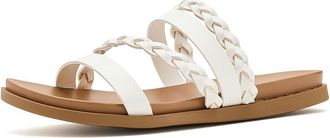 Journee Collection Colette Womens Sandals White : 6.5 M, Synthetic
