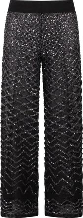 Circus Hotel Broek met wijde pijpen en pailletten - Zwart
