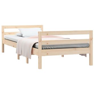 vidaXL Estructura De Cama Sin Colch&oacute;n Madera Maciza De Pino 90x190 Cm Vidaxl