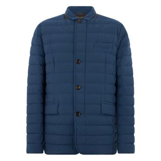 Moorer Winter Jackets, male, Blue, Size: 3XL Elegant Padded Jacket