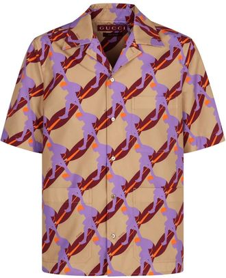 Gucci Heren, Overhemden, Veelkleurig, Maat: S/M Katoen