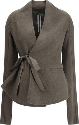 Rick Owens Blazers - Dames - Blazers - Grijs - L - Leer - Jassen