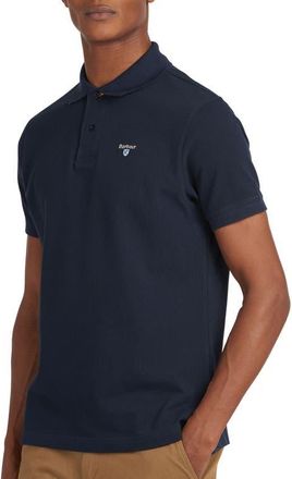 Barbour Regular Fit Tartan Piqu&eacute; Polo in New Navy at Nordstrom, Size Xxx-Large