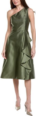 Adrianna Papell One-Shoulder Mikado Midi Dress