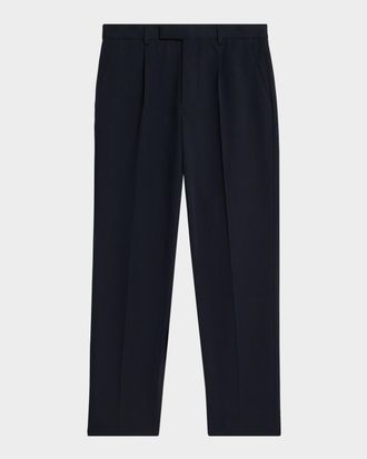 Ermenegildo Zegna Men & apos;s Cotton and Wool Single-Pleated Pants