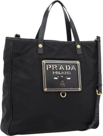 Prada Pre-owned Vintage Tote Bag - Dames - Vintage Shopper - Zwart - ONE Size - Leer - Vintage