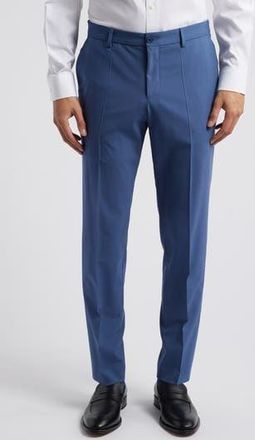 BOSS Genius Wool Blend Dress Pants in Navy at Nordstrom Rack, Size 34 X