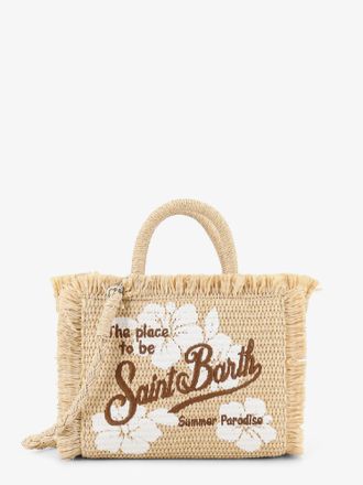 MC2 Saint Barth Borsa a tracolla Vanity in rafia con logo ricamato frontale - MC2 SAINT BARTH - gender_Woman