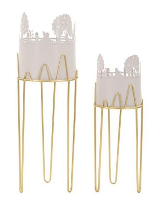 Mauro Ferretti Soporte Para Macetas Tree Pareja Cm &Oslash; 27x79-22,8x62