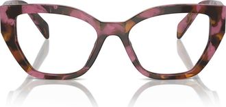 Prada 53mm Cat Eye Optical Glasses in Grey Tort at Nordstrom