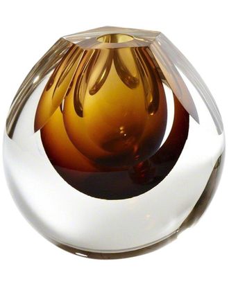 Global Views Pentagon Cut Glass Vase