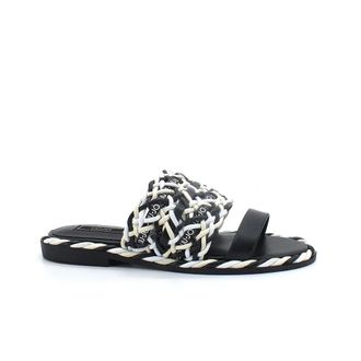 Liu Jo Leren Slider - Dames - Sandalen - Zwart - 36 EU - Leer - Schoenen