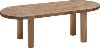 Deco Wood Mesa de centro de madera maciza envejecido 120x40cm