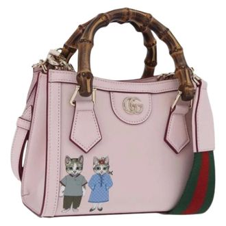 Gucci Pre-owned Vintage Mini Hand Bag - Dames - Pre-owned - Roze - Maat: ONE Size Leer