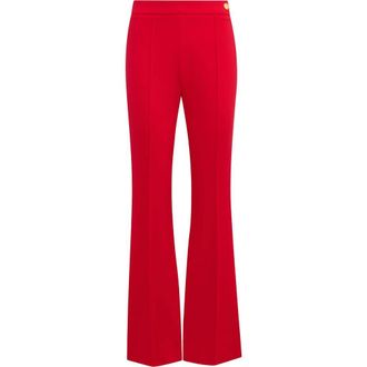 C&acirc;llas Milano Lola High Density Crepe Stretch Cropped Flare Trouser in Red at Nordstrom, Size 2Long