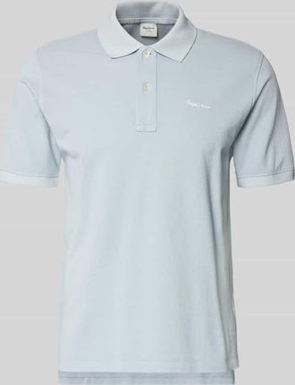 Pepe Jeans London Regular Fit Poloshirt aus reiner Baumwolle Modell OSCAR in Hellblau, Gr&ouml;&szlig;e XXL