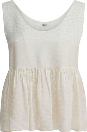 Chlo&eacute; Silk Peplum Top