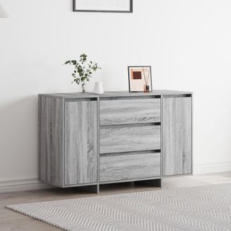 Berkfield Home Sideboard Grey Sonoma 120x41x75 cm Engineered Wood | Size: 120 x 41 x 75 cm