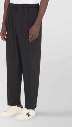 Jil Sander elastic waistband cropped trousers with flap pockets