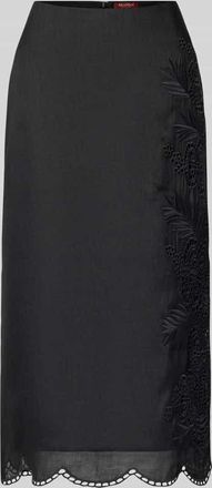 Max Mara Midirock mit Spitzenbesatz Modell FIFY in Black, Größe 34