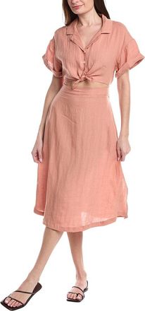 Vitamin A Playa Cut Out Linen Midi Dress