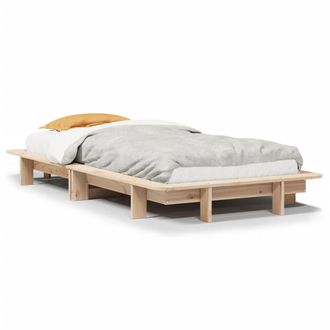 Berkfield Home Bed Frame without Mattress 100x200 cm Solid Wood Pine in Light Brown
