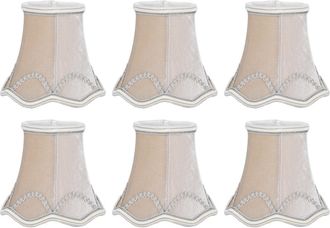 OEM Juego De 6 Pantallas De Tela Con Clip, Casquillo E14, Para L&aacute;mparas De Ara&ntilde;a Y Apliques De Pared, Para Uso En Interiores