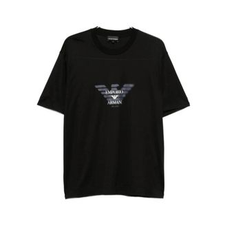 Emporio Armani Logo T-shirt met Ronde Hals - Heren - T-shirts - Zwart - 3XL - Tops