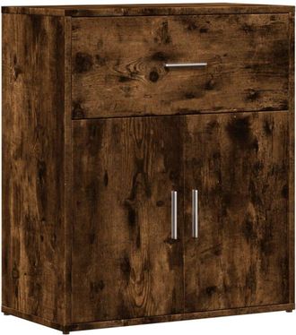 vidaXL Vidaxl - Aparador de madera de ingeniería roble ahumado 60x31x70 cm