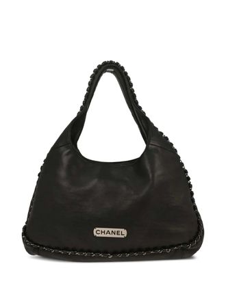 Chanel 2004-2005 chain-trim tote bag - women - Lambskin - One Size - Black