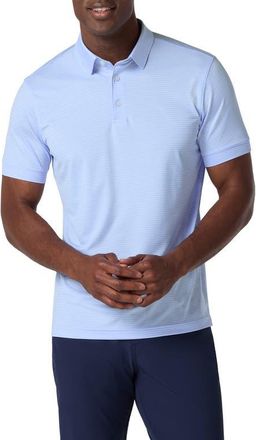 Mizzen+Main Versa Trim Fit Performance Golf Polo in Cloud Blue Alternating Stripe at Nordstrom, Size Xx-Large