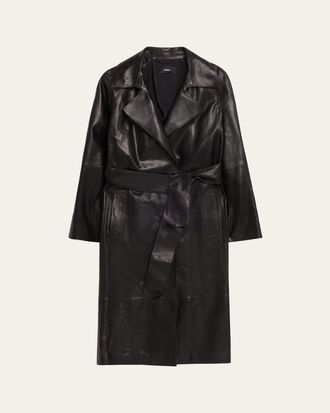 Arma Yava Wrap-Front Leather Coat