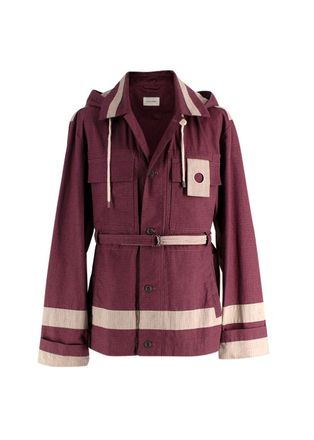 Craig Green Burgundy/Beige Panelled Utility Jacket Size L