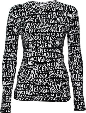 Balenciaga Top con stampa - Nero