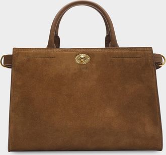 Burberry Cotswolds Small Suede Tote Bag