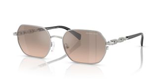Michael Kors Saint Martin Khaki Silver Gradient Geometric Ladies Sunglasses MK1165 18933D 57