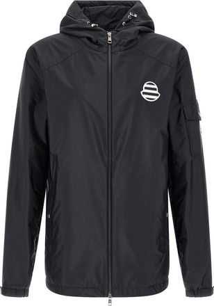 Moncler Blue Solid Hood Jacket