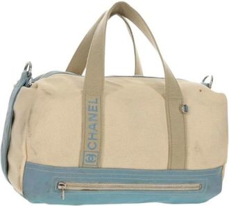 Chanel Pre-owned Weekend Bags, female, Beige, Size: ONE SIZE Pre-owned Vintage Weekend Bag