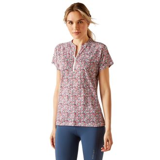 Ariat Womens Labyrinth 1/4 Zip Baselayer Top in Foliole, Size X-Small, by Ariat