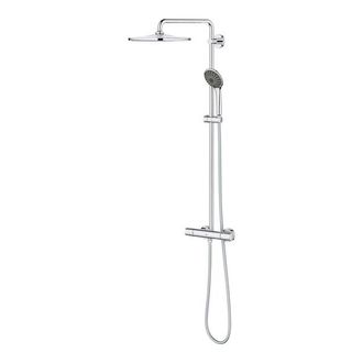 GROHE Vitalio Regendoucheset - hoofddouche 31cm - handdouche rond - thermostatisch - chroom