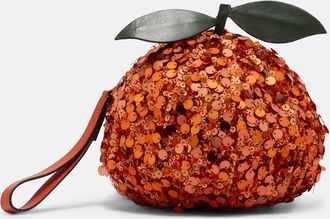 Alemais Al&eacute;mais Orange Mini sequined crossbody bag