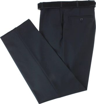 Br&uuml;hl Mens Steward Classic Plain Front Wool Mix Trousers - Black - W38 L32
