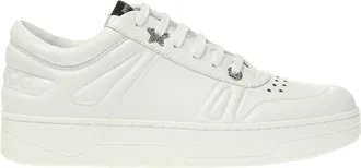 Jimmy Choo London Ladies Hawaii/F White Calf Leather Trainers, Brand Size 35.5 ( US Size 5.5 )